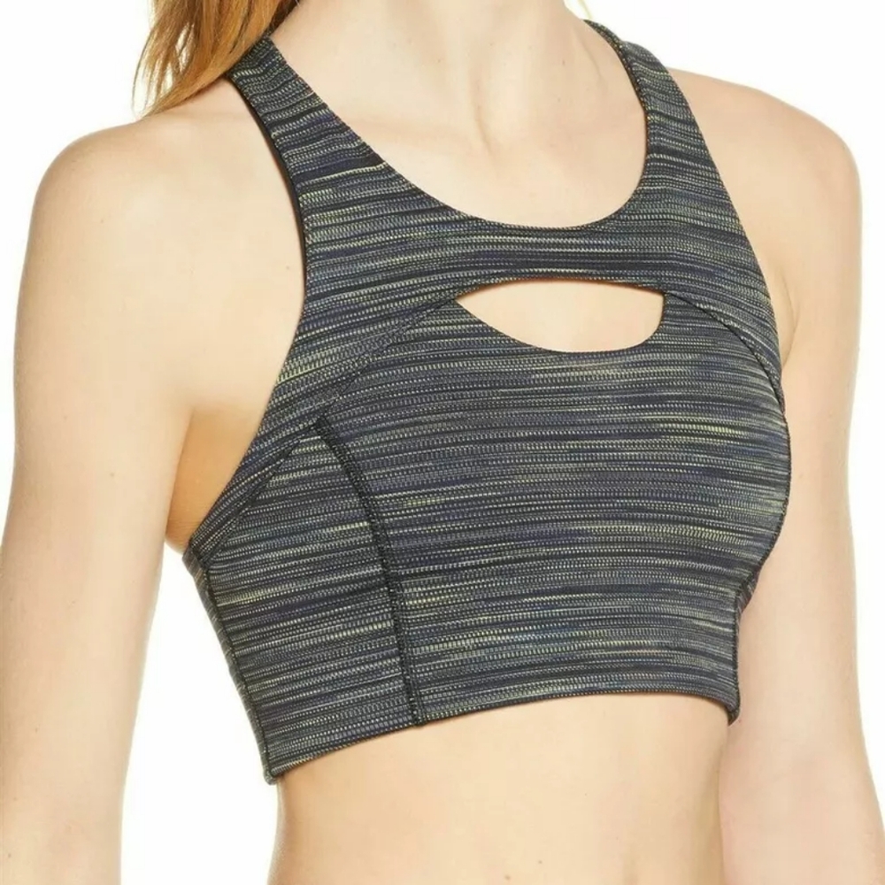 NWT Free People Strut Sports Bra Size Medium Black Combo